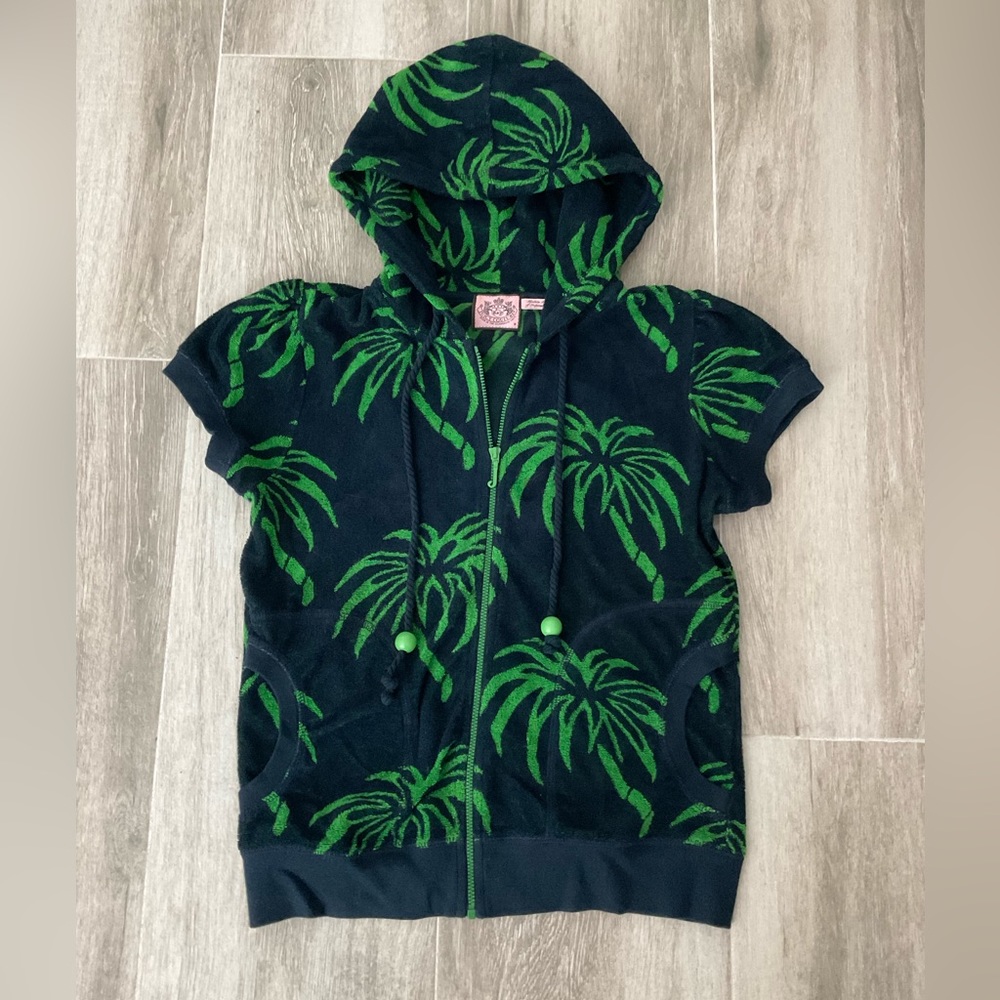 Juicy Couture Palm Tree Terry Hoodie Size M